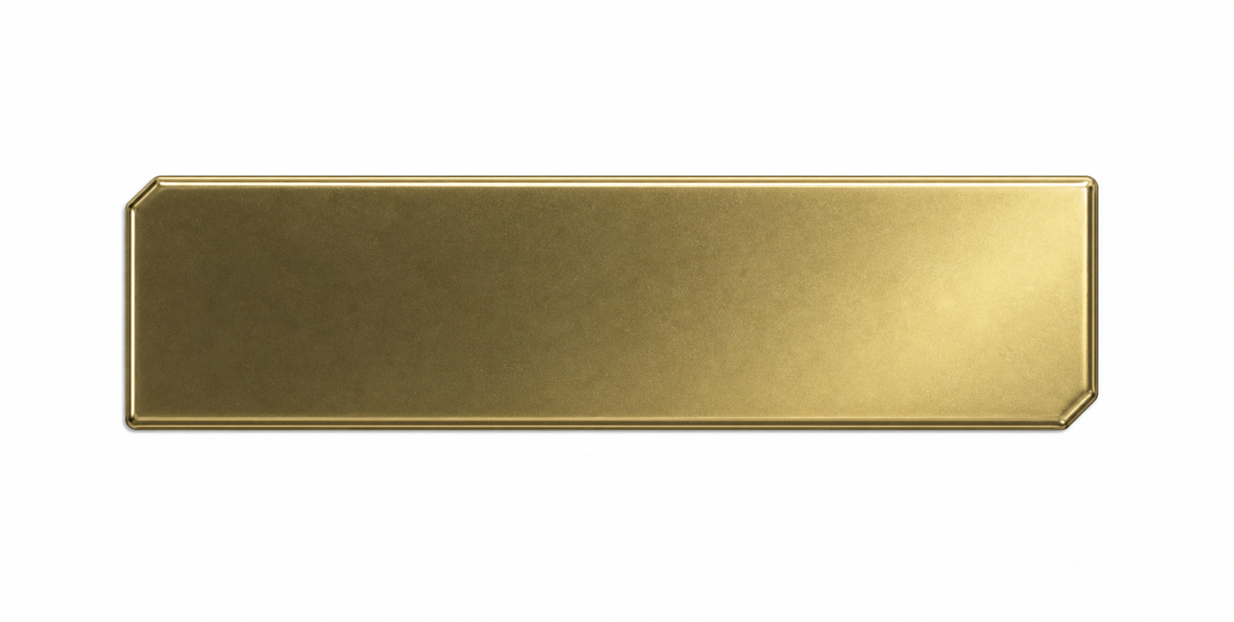 Square/Round corner plate - 76mm x 25mm