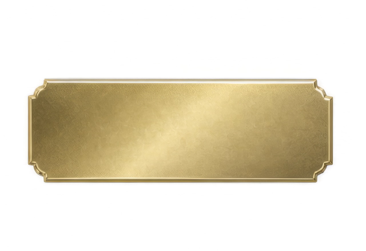 Scallop corner plate - 100mm x 35mm