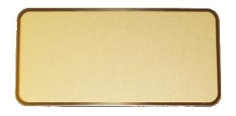 Etched & Frosted Brass Badge Blank - 76mm x 38mm