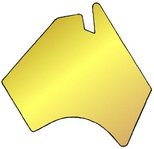 Australia Trophy Plate 110mm x 112mm