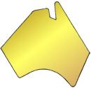 Australia 2 Trophy Plate 45mm x 46mm