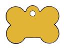 Dog Bone 38mm x 26mm Brass