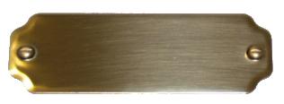 Brass Decorative Plate - 63.5mm x 22.5mm