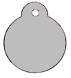 Round Looped ID Tag 30mm x 25mm Nickel Plated Brass