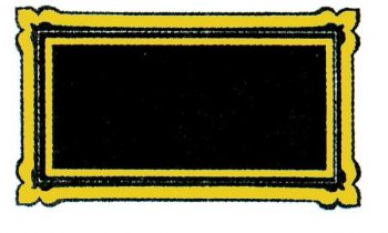 Plastic Holder with Gold Foil Trim Insert Size: PSQ110x47