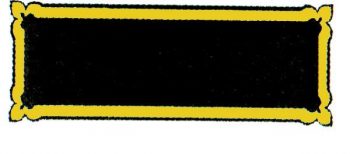 Plastic Holder with Gold Foil Trim Insert Size: P70x17