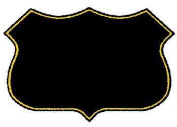 Black Plastic Plaque Holder with Gold Foil #10