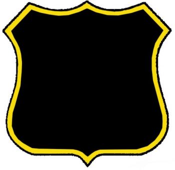 Black Plastic Plaque Holder with Gold Foil #9