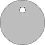 Round Pet Tag 32mm Nickel Plated Brass